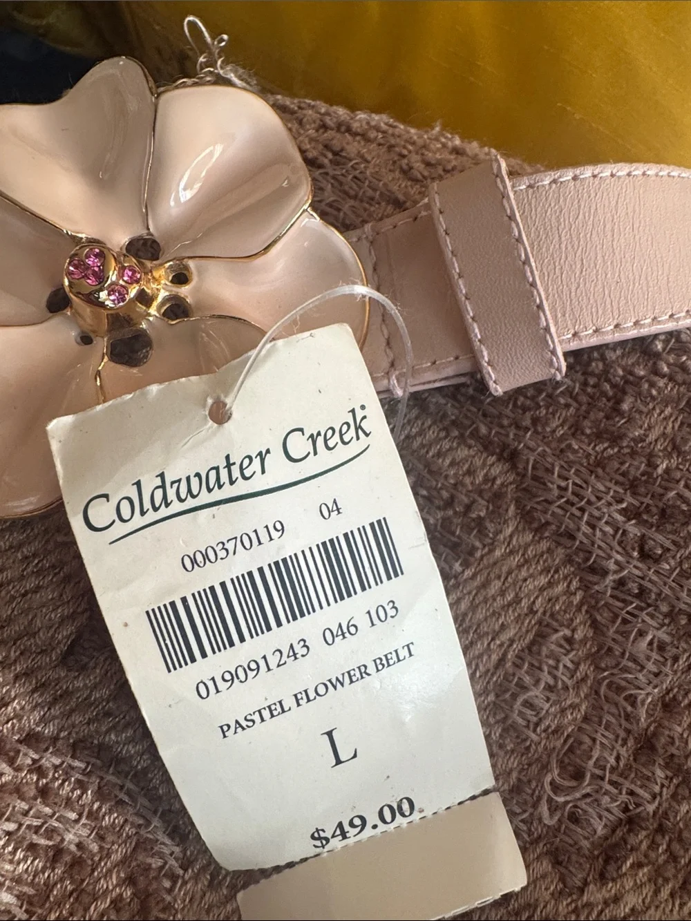 Coldwater Creek pink Floral Buckle Belt